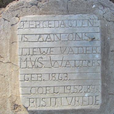 WALTERS M.V.S. 1863-1952