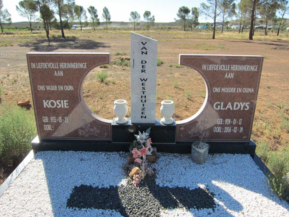 WESTHUIZEN Kosie, van der 1935- &amp; Gladys 1924-2006