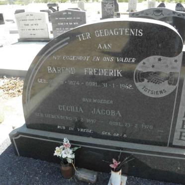 LUBBE Barend Frederik 1874-1962 &amp; Cecilia Jacoba 1897-1970