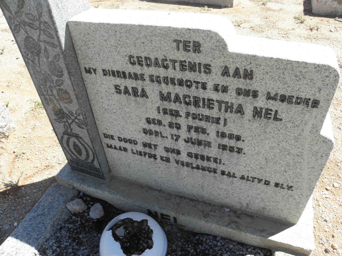 NEL Sara Magrietha nee FOURIE 1888-1953