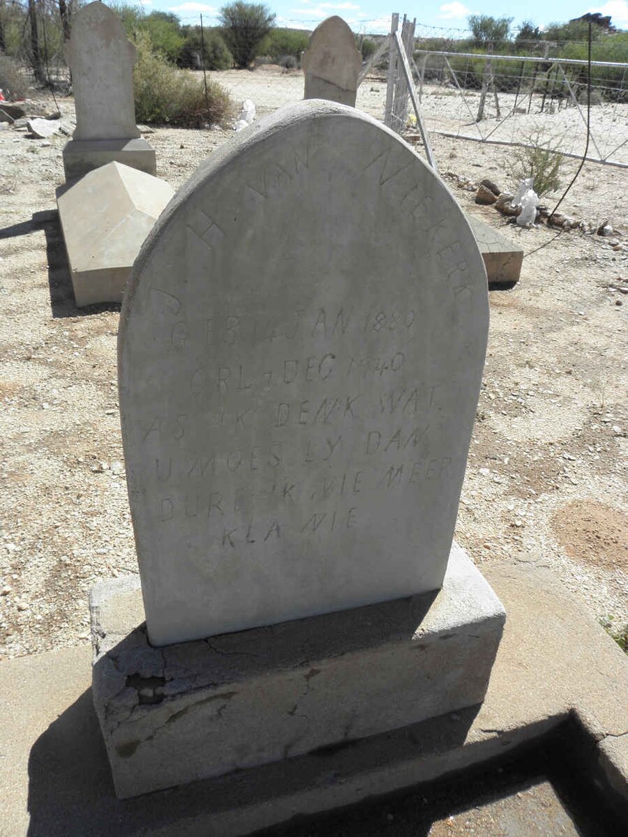 NIEKERK J.H., van 1880-1940