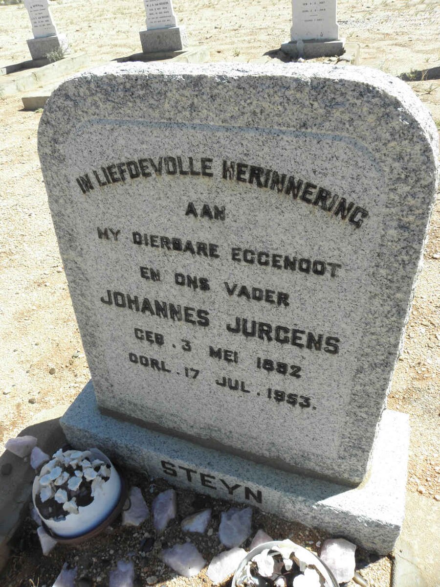 STEYN Johannes Jurgens 1882-1953