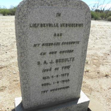 SCHULTZ S.A.J. nee DE VOS 1873-1948