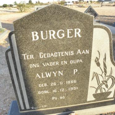 BURGER Alwyn P. 1866-1951