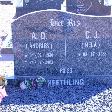 NEETHLING A.D. 1934-2003 &amp; C.J. 1938-