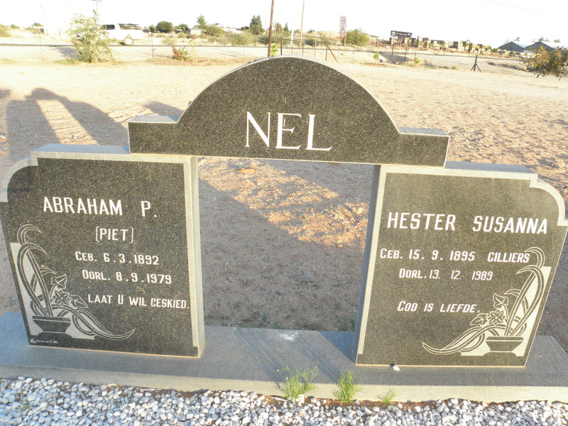 NEL Abraham P. 1892-1979 &amp; Hester Susanna CILLIERS 1895-1989
