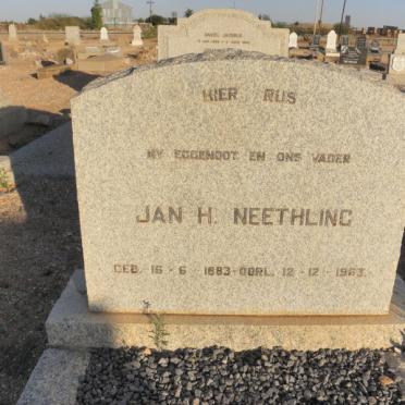 NEETHLING Jan H. 1883-1963 &amp; Cornelia M. SANS 1894-1973