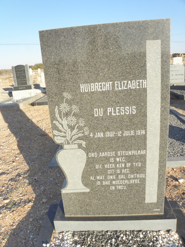 PLESSIS Huibrecht Elizabeth, du 1902-1974