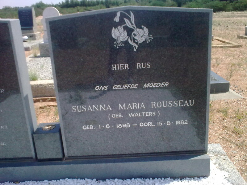 ROUSSEAU Susanna Maria nee WALTERS 1898-1982