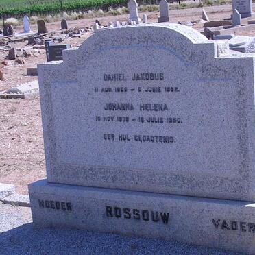 ROSSOUW Daniel Jacobus 1866-1952 &amp; Johanna Helena 1876-1950