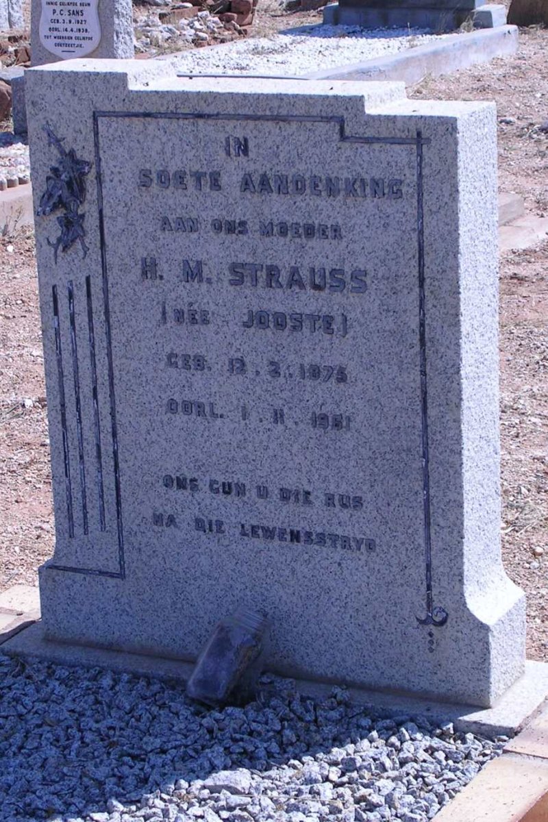 STRAUSS H.M. geb. JOOSTE 1875-1961