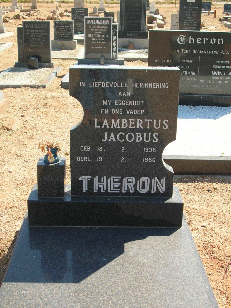 THERON Lambertus Jacobus 1938-1986