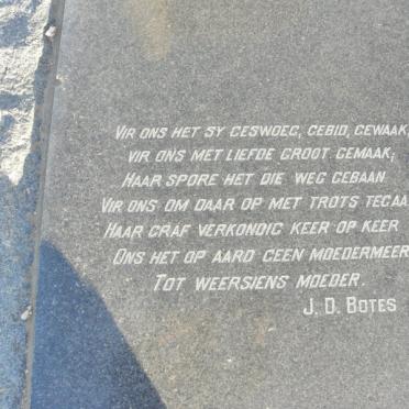 VISSER Cornelia Gertruida previously BOTES nee de WAAL 1882-1964