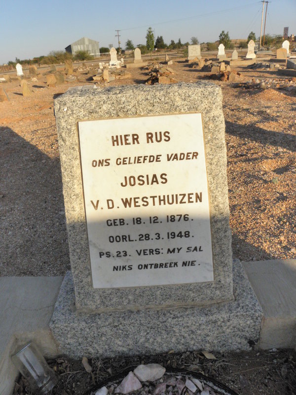 WESTHUIZEN Josias, v.d. 1876-1948