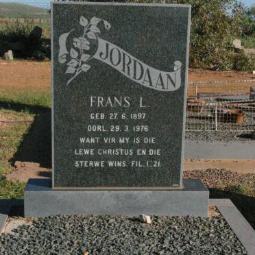 JORDAAN Frans L. 1897-1976