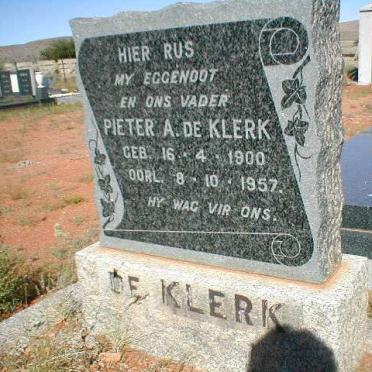 KLERK Pieter A., de 1900-1957