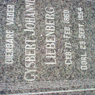 LIEBENBERG Gysbert Johannes 1860-1954