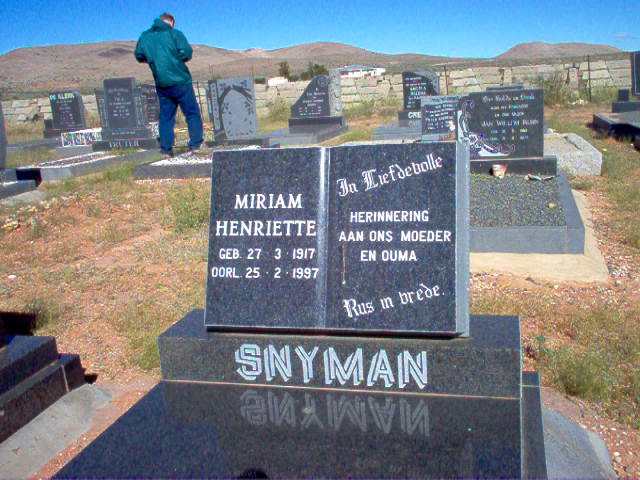 SNYMAN Miriam Henriette 1917-1997
