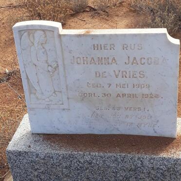 VRIES Johanna Jacoba, de 1909-1924