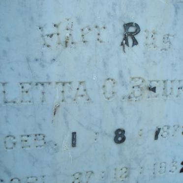 BEUKES Aletta G. 1878-1932