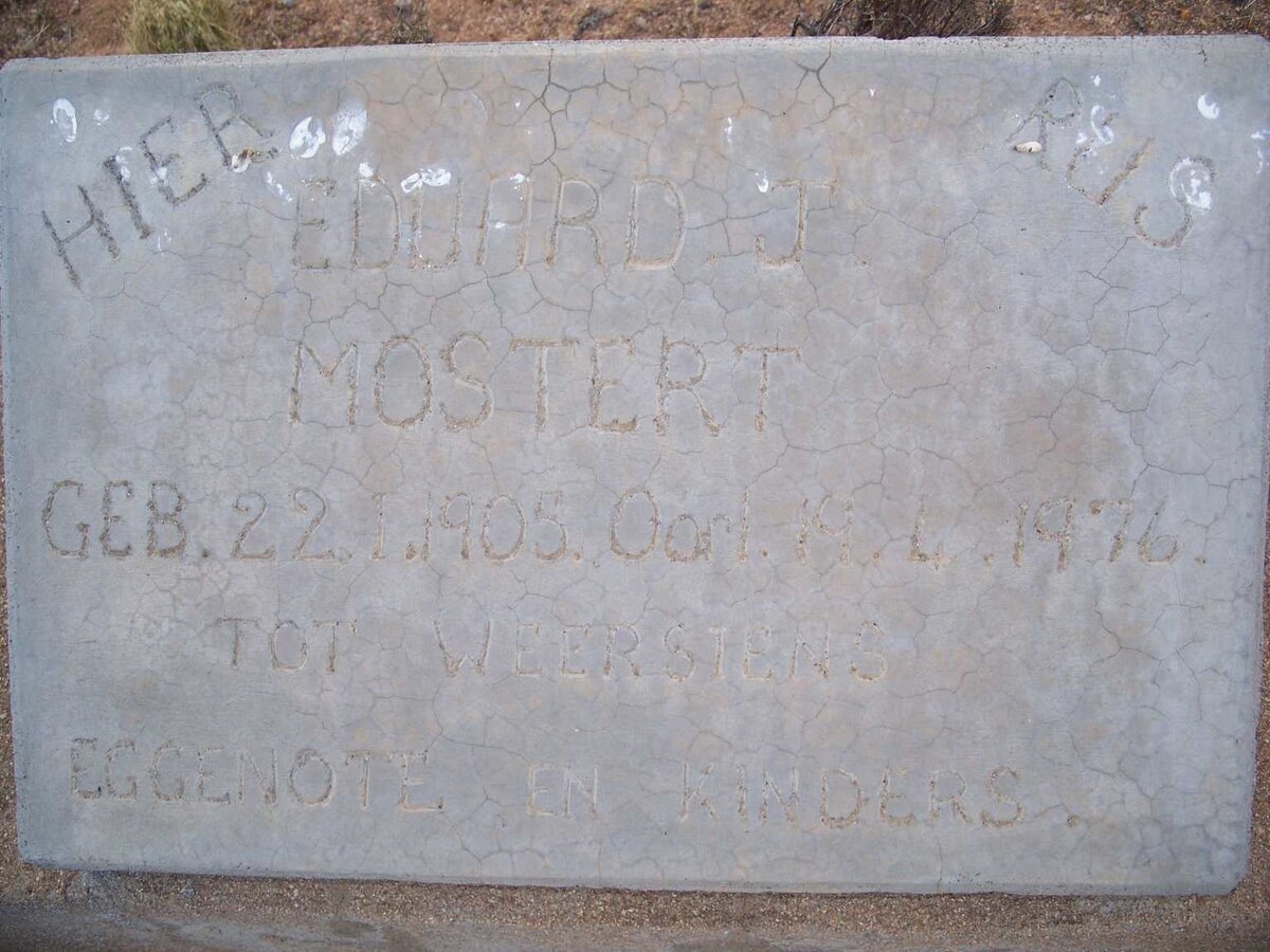 MOSTERT Eduard J. 1905-1976