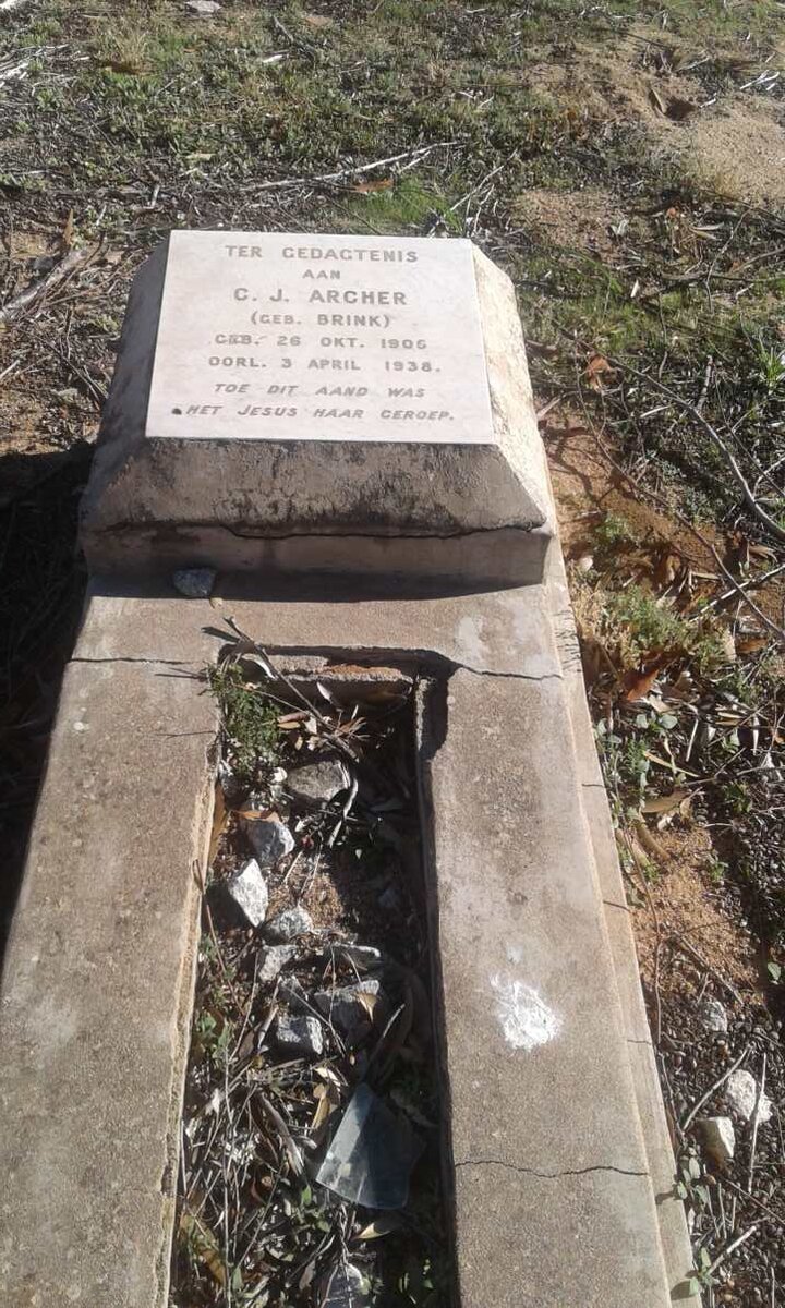 ARCHER C.J. nee BRINK 1905-1938