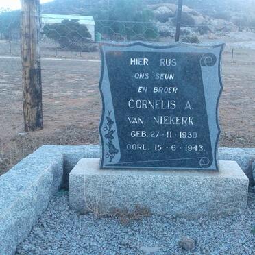 NIEKERK Cornelis A., van 1930-1943