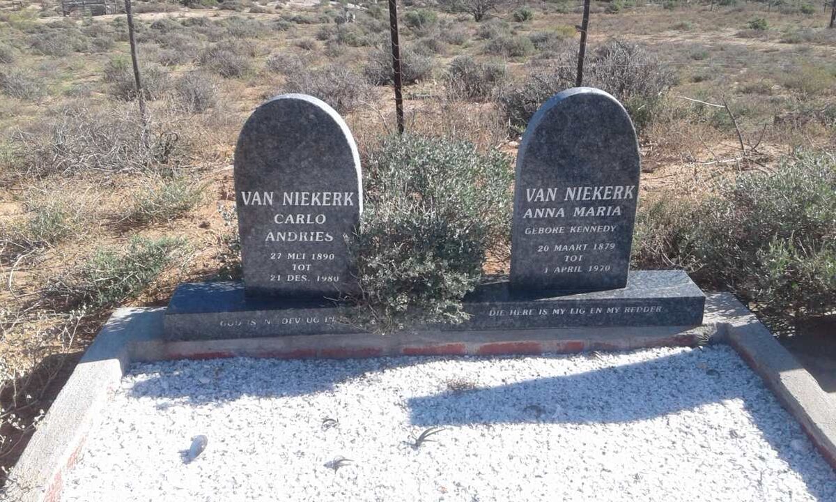 NIEKERK Carlo Andries 1890-1980 &amp; Anna Maria KENNEDY 1879-1970