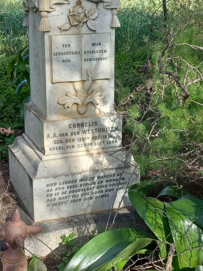 WESTHUIZEN Cornelis A.A., van der 1858-1909