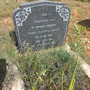 KOTZE Maria Gloudina 1889-1969