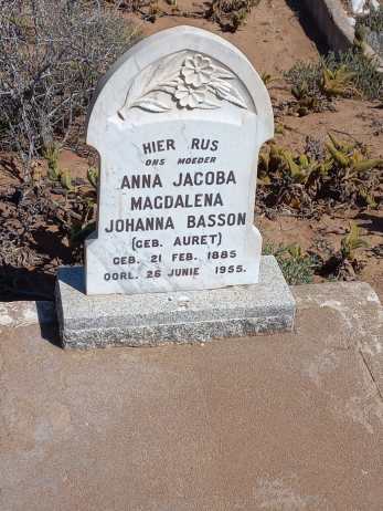 BASSON Anna Jacoba Magdalena Johanna nee AURET 1885-1955