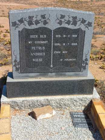 WIESE Petrus Andries 1919-1968