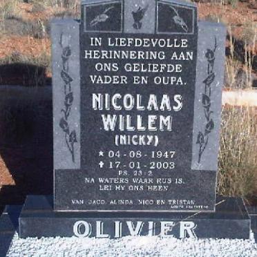 OLIVIER Nicolaas Willem 1947-2003