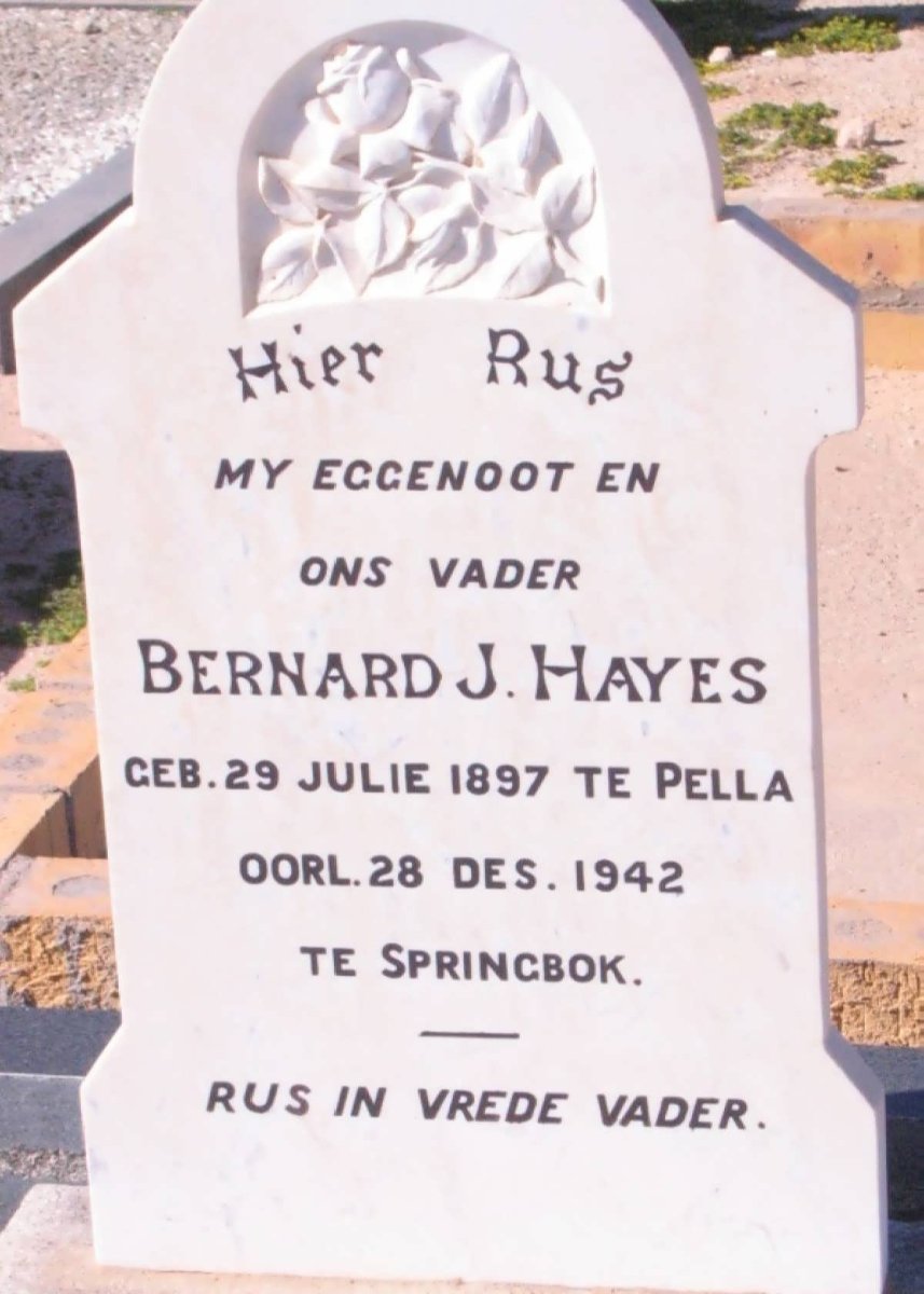 HAYES Bernard J. 1897-1942