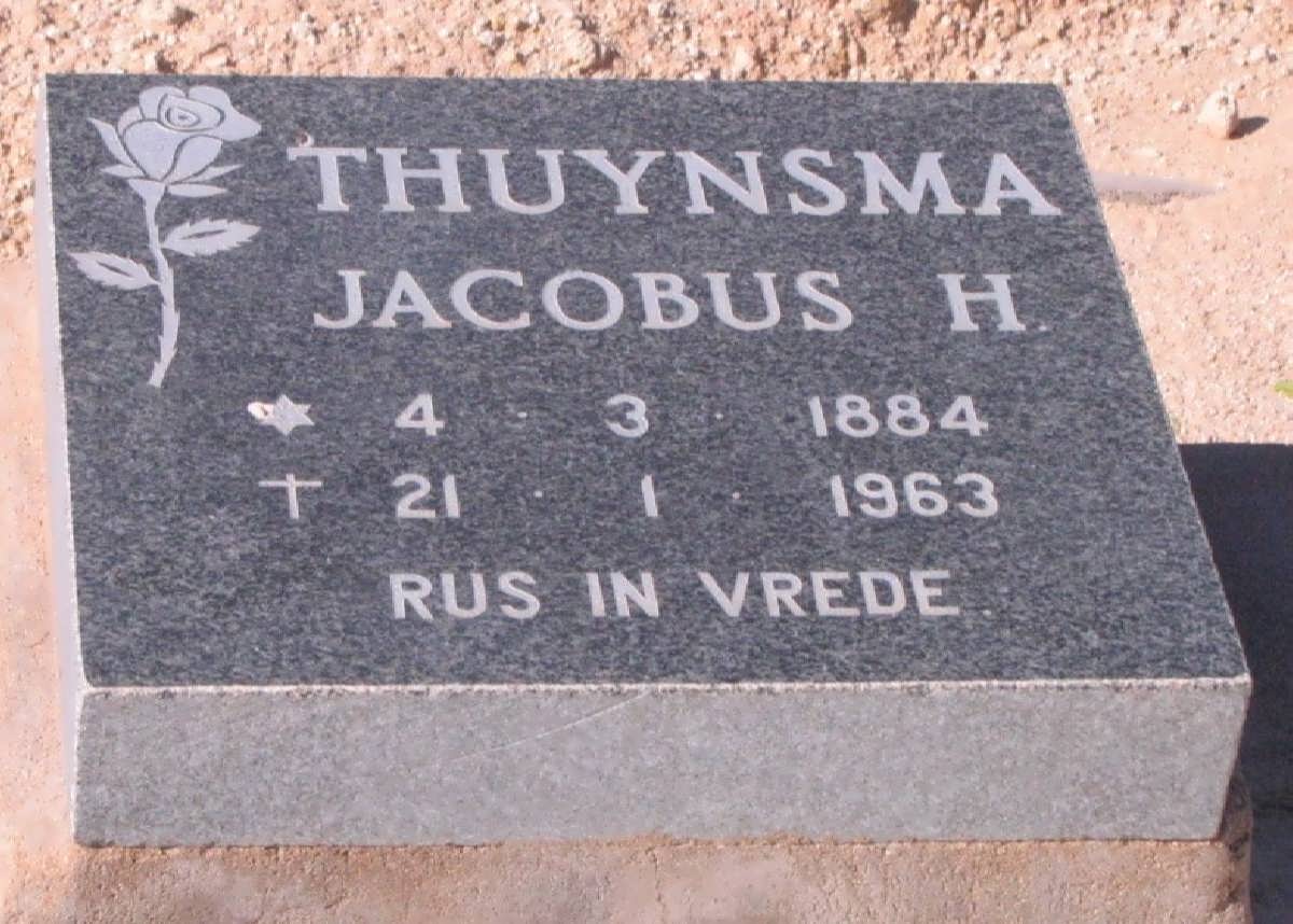 THUYNSMA Jacobus H. 1884-1965