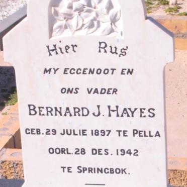 HAYES Bernard J. 1897-1942