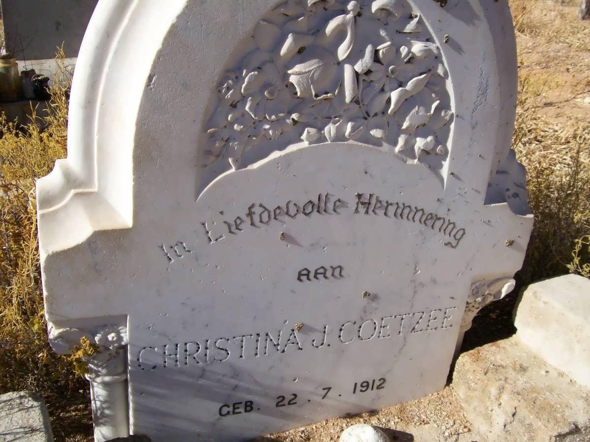 COETZEE Christina J. 1912-?