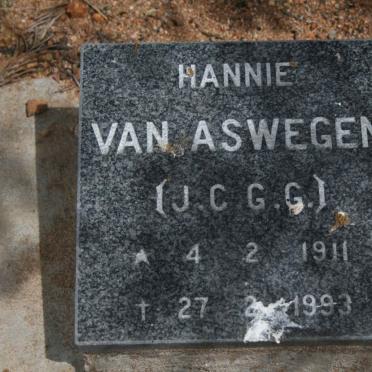 ASWEGEN Hannie, van 1911-1993