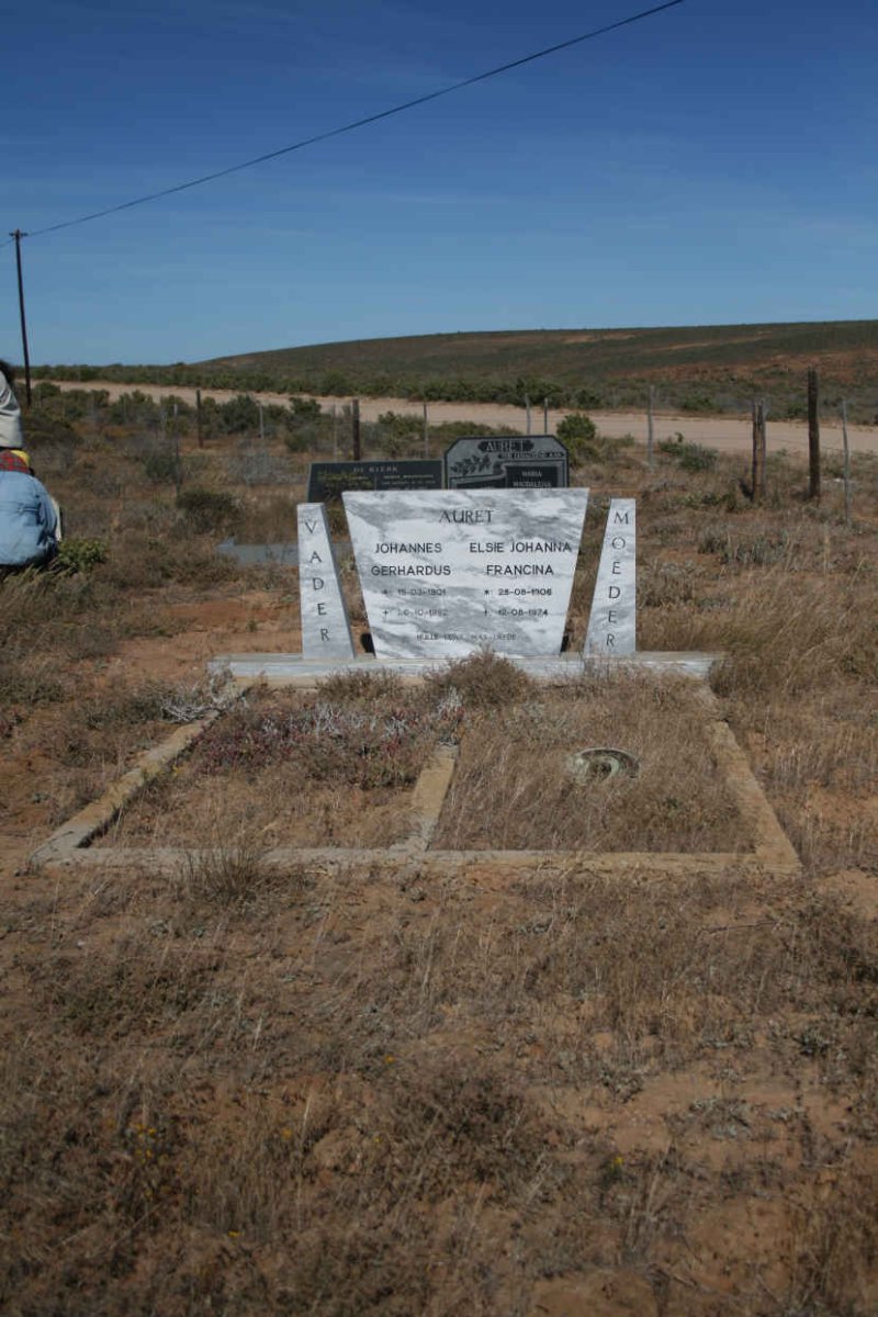 AURET Johannes Gerhardus 1901-1992 &amp; Elsie Johanna Francina 1906-1974