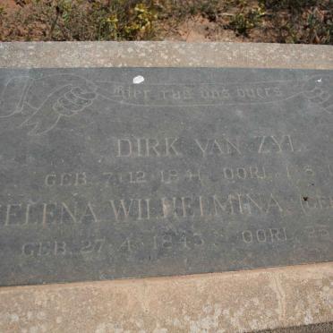 ZYL Dirk, van 1841-1920 &amp; Helena Wilhelmina DU TOIT 1843-1909