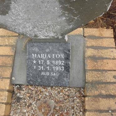 FOX Maria 1892-1963