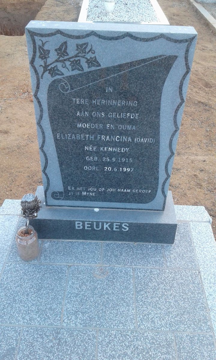BEUKES Elizabeth Francina nee KENNEDY 1915-1997
