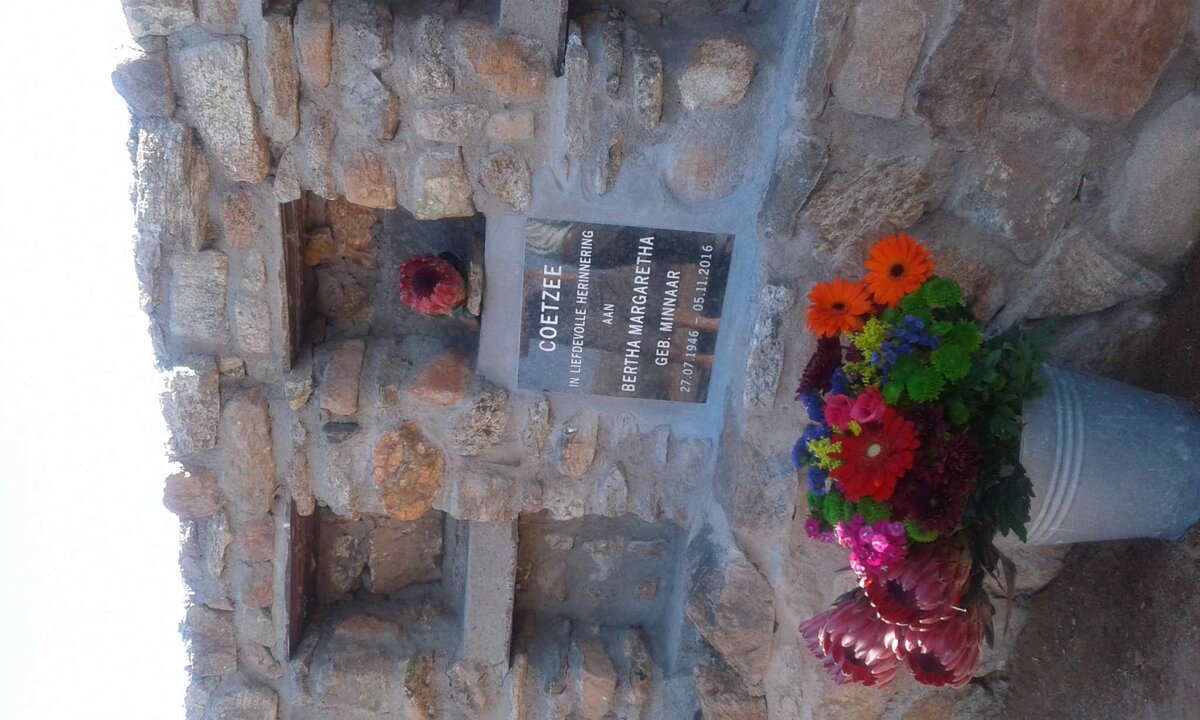 COETZEE Bertha Margaretha nee MINNAAR 1946-2016