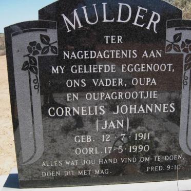MULDER Cornelis Johannes 1911-1990