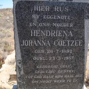 COETZEE Hendriena Johanna 1892-1957