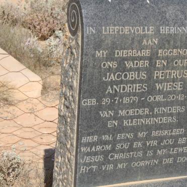 WIESE Jacobus Petrus Andries 1879-1960