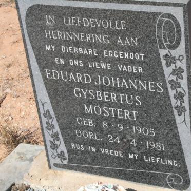 MOSTERT Eduard Johannes Gysbertus 1905-1981