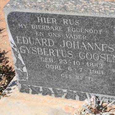 GOOSEN Eduard Johannes Gysbertus 1882-1961