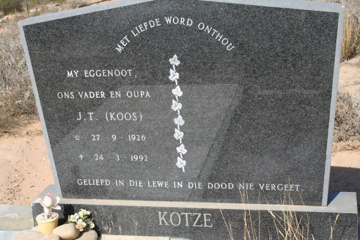KOTZE J.T. 1926-1992