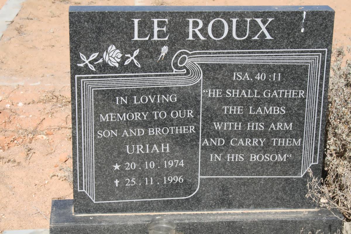 ROUX Uriah, Le 1974-1996